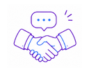 How online accounting works: handover and set-up icon